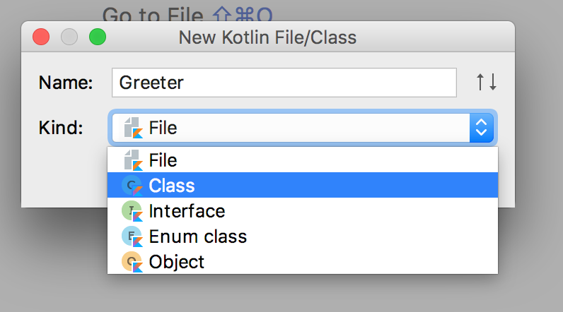 Name of the new class in Kotlin - Object-Oriented Programming in Kotlin
